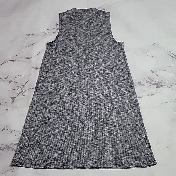 Madewell Heathered Gray Ribbed Sleeveless Dress - Picture 4 of 4